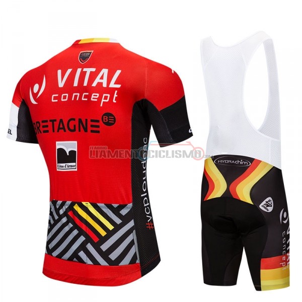 Abbigliamento Ciclismo Vital Concept Manica Corta 2018 Rosso Bianco
